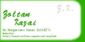 zoltan kazai business card